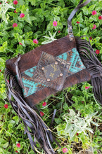 Load image into Gallery viewer, Copper  Aztec LV Patch Wristlet