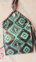 Load image into Gallery viewer, Turquoise Copper Aztec Trifold