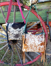 Load image into Gallery viewer, Brown Speckled Cowhide Shoulder Bag