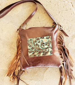 Zebra Cowhide Crossbody