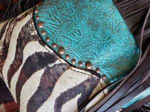 Zebra Turquoise Copper Crossbody