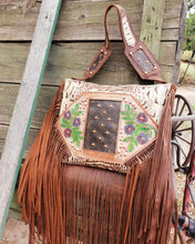 Load image into Gallery viewer, Cream &amp; Copper • Tooled• LV Shoulder Bag