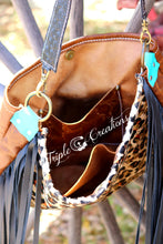 Load image into Gallery viewer, Leopard Gold Acid Wash Cowhide Tote