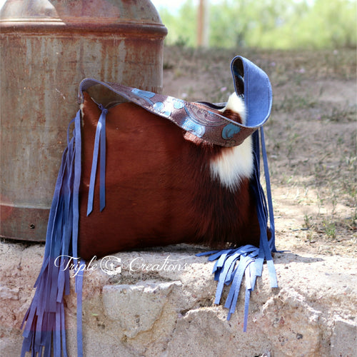 Copper Cowhide Shoulder Bag