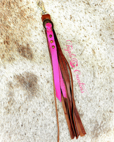 Brown and Pink Fringe Tassel