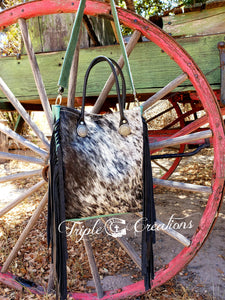 Salt & Pepper Cowhide Tote