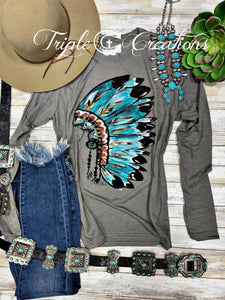 Long sleeve Turquoise Headdress