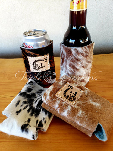 Cowhide Koozies