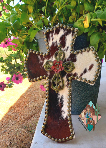 Cowhide Wall Cross