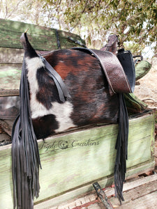 Tri Color Brindle Shoulder Bag - Floral Root Beer