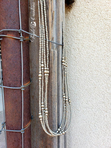 Silver Beaded Necklace