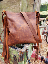 Load image into Gallery viewer, Tri Cowhide Crossbody